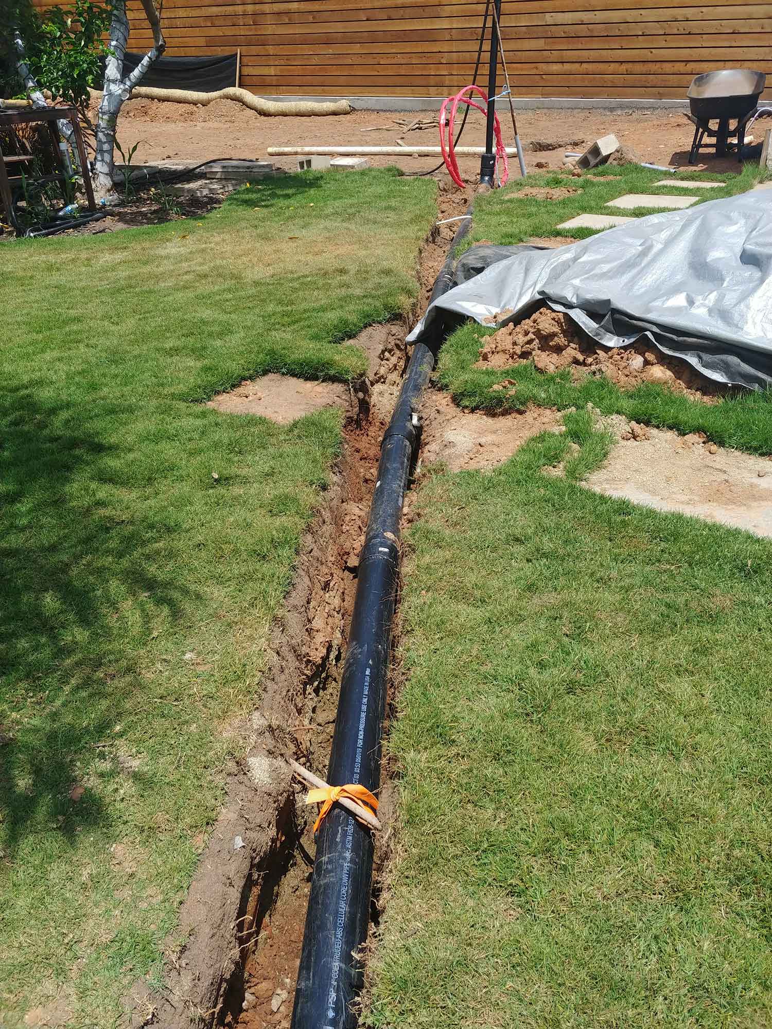 sewer line to end point